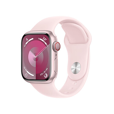 Apple Watch Series 9 GPS + Cellular Aluminium Rose Bracelet Sport Band M/L 41 mm