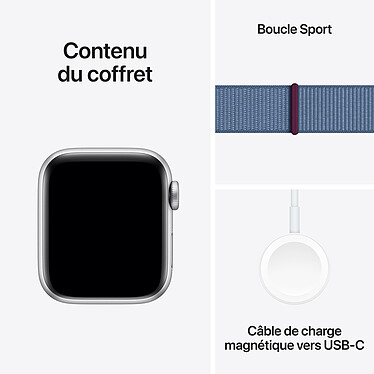 Apple Watch SE GPS + Cellular (2023) Correa deportiva de aluminio plata azul invierno 40 mm a bajo precio