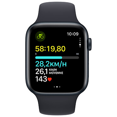 Apple Watch SE GPS + Cellular (2023) Midnight Aluminium Bracelet Sport Band  Midnight 44 mm - S/M - Montre connectée - Garantie 3 ans LDLC