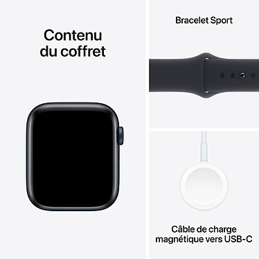 cheap Apple Watch SE GPS + Cellular (2023) Midnight Aluminium Sport Band Midnight 44 mm - S/M