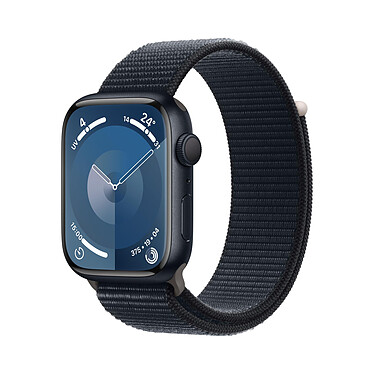 Apple Watch Series 9 GPS Aluminio Hebilla deportiva medianoche 45 mm