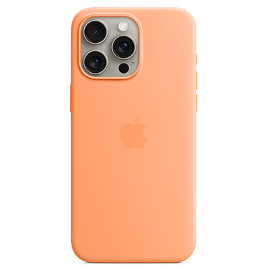 Funda de silicona Apple con MagSafe Naranja Sorbete Apple iPhone 15 Pro Max