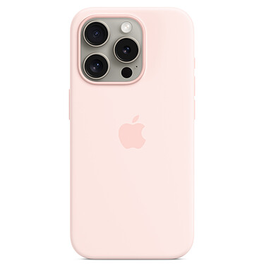 Funda de silicona con MagSafe rosa claro Apple iPhone 15 Pro
