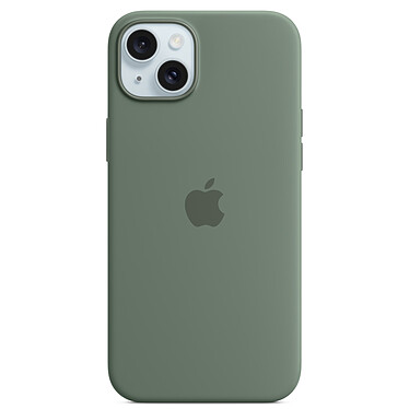 Custodia Apple in silicone con MagSafe Cipresso per Apple iPhone 15 Plus