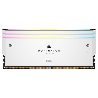 Acheter Corsair Dominator Titanium DDR5 RGB 32 Go (2 x 16 Go) 6000 MHz CL30 - Blanc