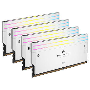 Corsair Dominator Titanium DDR5 RGB 64 Go (4 x 16 Go) 6000 MHz CL36 - White
