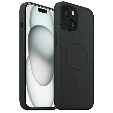 Akashi Coque Silicone MagSafe Noir iPhone 15 Plus
