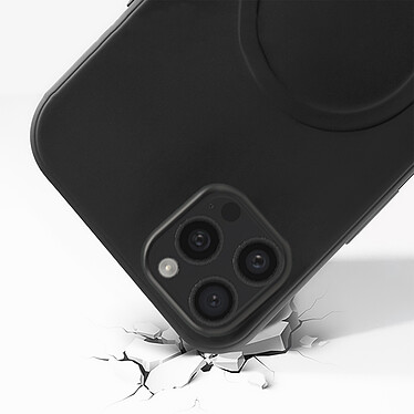 Akashi Coque Silicone MagSafe Noir iPhone 15 Pro Max pas cher