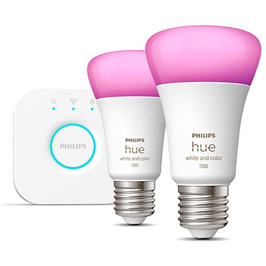 Philips Hue White and Color Ambiance Starter Kit E27 A60 11 W Bluetooth x 2