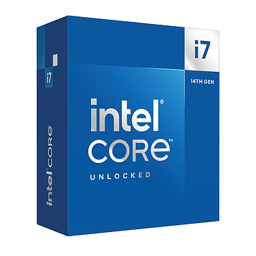 Intel Core i7-14700K (3.4 GHz / 5.6 GHz) Processeur 20-Core (8 Performance-Cores + 12 Efficient-Cores) 28-Threads Socket 1700 Cache L3 33 Mo Intel UHD Graphics 770 0.010 micron (version boîte sans ventilateur - garantie Intel 3 ans)