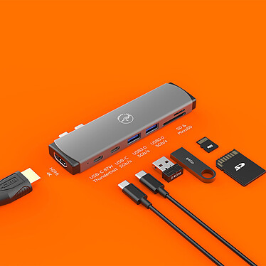 Mobility Lab Hub Adapter USB-C 7-en-2 avec Power Delivery 100W pas cher