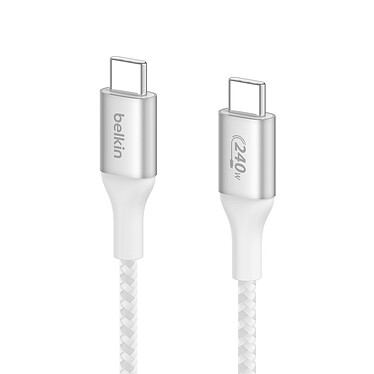 Avis Belkin Câble USB-C vers USB-C 240W - renforcé (blanc) - 2 m