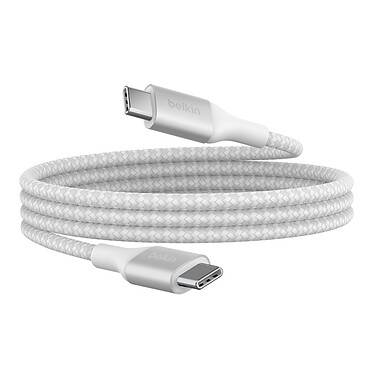 Cable USB-C a USB-C 240W de Belkin - resistente (blanco) - 2 m a bajo precio