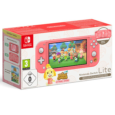 Nintendo Switch Lite (Corail) + Animal Crossing : New Horizons (Maria Hawai)