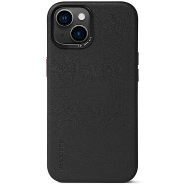 DECODED Coque en cuir pour iPhone 14 Noir