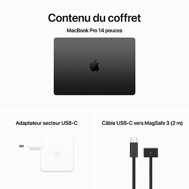 Apple MacBook Pro M3 Pro 14" Noir sidéral 18Go/4 To (MRX43FN/A-4TB) pas cher