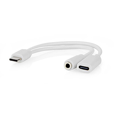 Avis Nedis Adaptateur USB-C vers USB-C femelle + Jack 3.5 mm Blanc