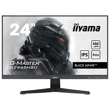iiyama 24" LED - G-Master G2445HSU-B1 Black Hawk Ecran PC Full HD 1080p - 1920 x 1080 pixels - 1 ms (MPRT) - 16/9 - Dalle IPS - 100 Hz - FreeSync - HDMI/DisplayPort - Haut-parleurs - Hub USB - Noir