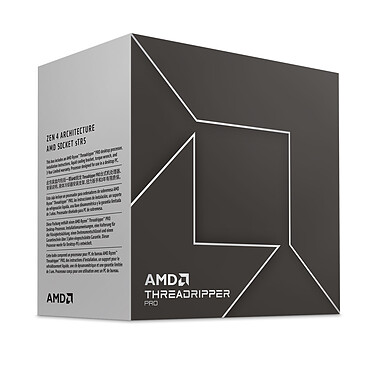 AMD Ryzen Threadripper PRO 7995WX (2.5 GHz / 5.1 GHz) Processeur 96-Core 192-Threads socket sTR5 Cache 480 Mo 5 nm TDP 350W (version boîte sans ventilateur- garantie constructeur 3 ans)