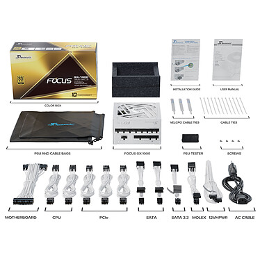 Seasonic FOCUS GX-1000 ATX 3.0 Blanco a bajo precio