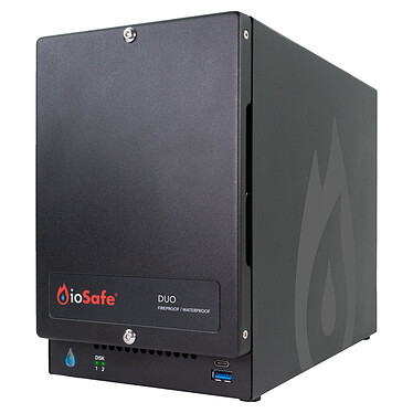 ioSafe Duo Boîtier RAID Fireproof/Waterproof pour 2x disques 3.5" Serial ATA 6 Gbps sur port USB 3.0 Type C (sans disque dur)