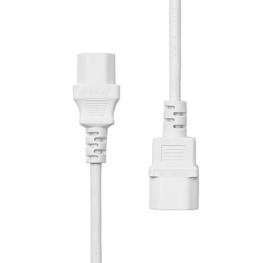 Cable de alimentación Proxtend IEC C13 a IEC C14 - Blanco - 1 m
