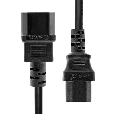 Cable de alimentación ProXtend IEC C13 a IEC C14 - Negro - 0,5 m