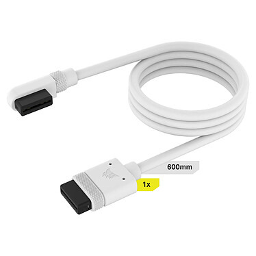 Cable Corsair iCue Link 90° 600 mm - Blanco
