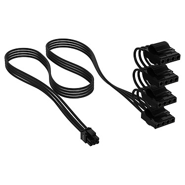 Cable de alimentación Corsair Premium Molex 4 conectores Tipo 5 Gen 5 - Negro