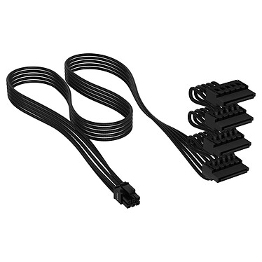 Corsair Premium Power Cable SATA 4 Connectors Type 5 Gen 5 - Black