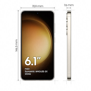 Avis Samsung Galaxy S23 SM-S911B Crème (8 Go / 256 Go) · Reconditionné