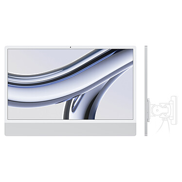Apple iMac M3 (2023) 24" 16 Go 512 Go Argent (MQR93FN/A-16GB-512GB-LAN-VESA)