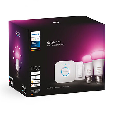 Nota Philips Hue White and Color Ambiance Starter Kit E27 A60 8 W Bluetooth x 2