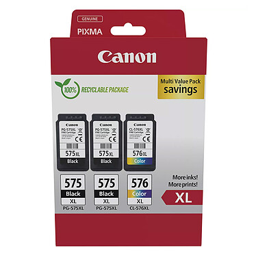 Canon PG-575XLx2 + CL-576XL - Multipack (Noir et Couleur)
