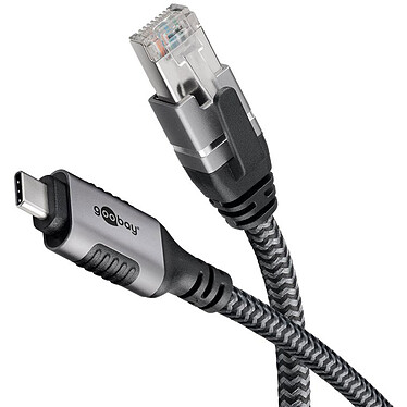 Goobay Ethernet cable USB-C 3.1 to RJ45 CAT 6 FTP - M/M - 1 m