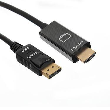 Avis TEXTORM Câble DisplayPort vers HDMI blindé 4K - Mâle/Mâle - 1.8 M