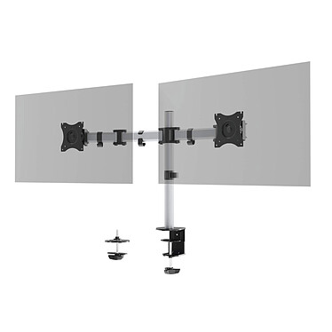 Durable Select monitor stand for 2 screens with table mounting