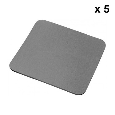 Pack of 5 single mouse pads (grey)