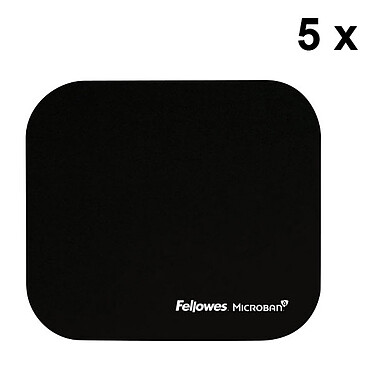 Fellowes Set di 5x tappetini antibatterici Microban (nero)
