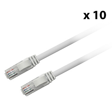 Textorm RJ45 CAT 6 FTP cable - male/male - 2 m - White (x 10)