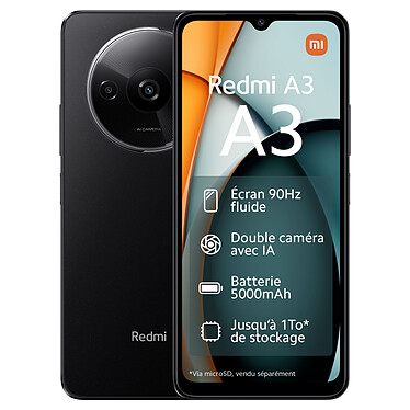 Xiaomi Redmi A3 Noir (4 Go / 128 Go)