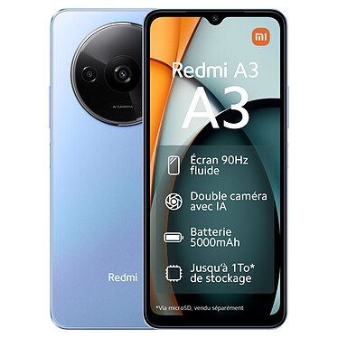Xiaomi Redmi A3 Bleu (4 Go / 128 Go)