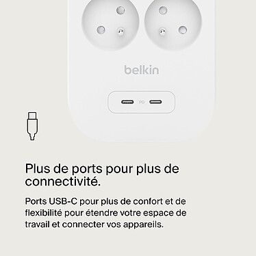 Comprar Protector contra sobretensiones Belkin (8 tomas de corriente + 2 tomas USB-C)
