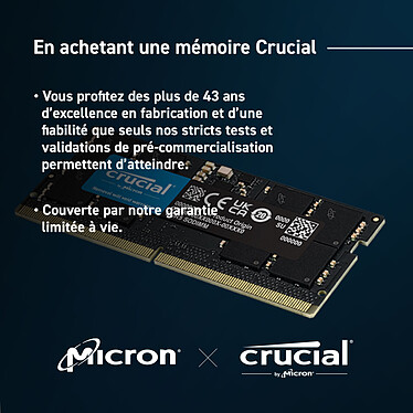 Acheter Crucial SO-DIMM DDR5 32 Go 4800 MHz CL40 SR