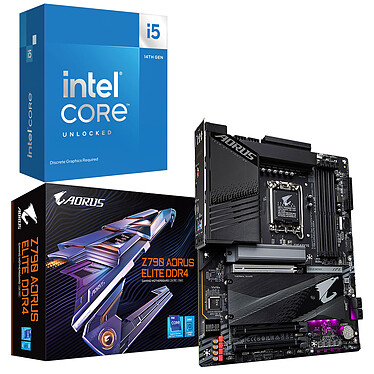 Kit de actualización para PC Intel Core i5-14600KF Gigabyte Z790 AORUS ELITE DDR4