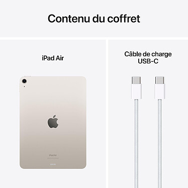 Buy Apple iPad Air M2 11in (2024) Wi-Fi 128GB Lumière Stellaire.