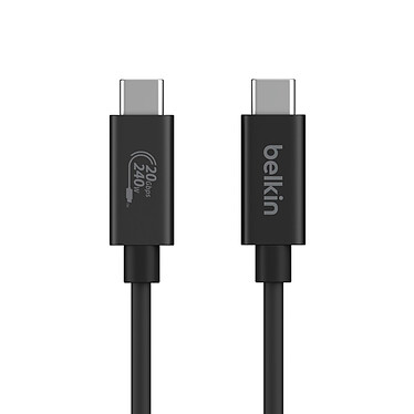 Review Belkin USB4 20 Gbps USB-C to USB-C Cable - Male/Male (Black) - 2 m.