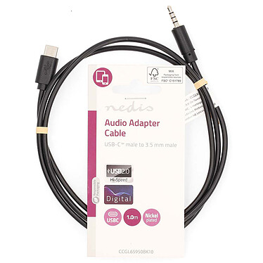 Nedis Adaptateur USB-C vers Jack 3.5 mm Noir