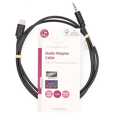 Nedis Adattatore da USB-C a Jack 3,5 mm Nero.