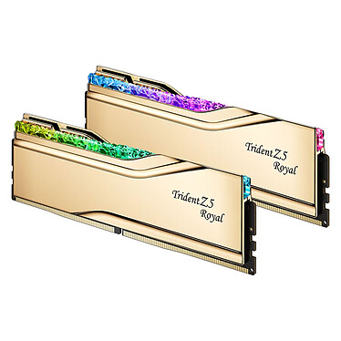 Avis G.Skill Trident Z5 Royal 64 Go (2 x 32 Go) DDR5 6000 MHz CL28 - Or